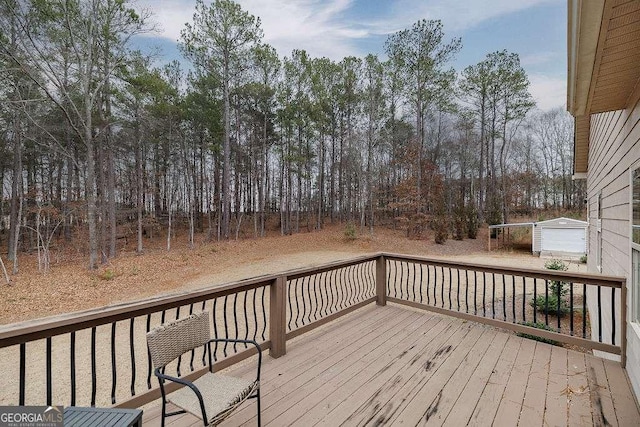 view of wooden deck