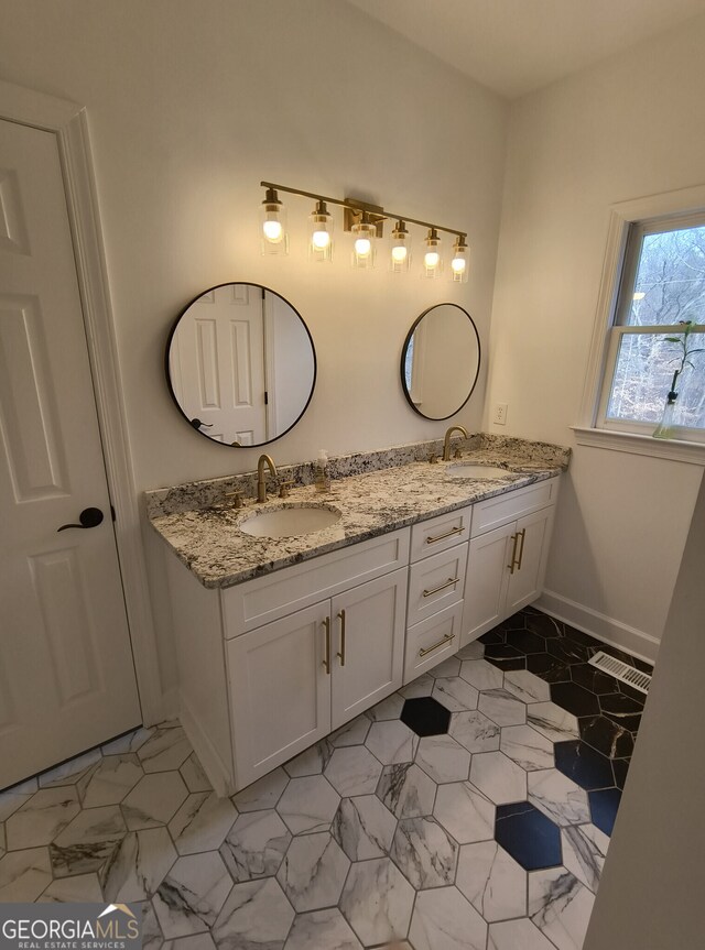 bathroom with vanity