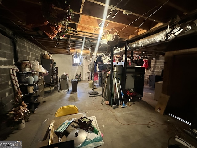 view of basement