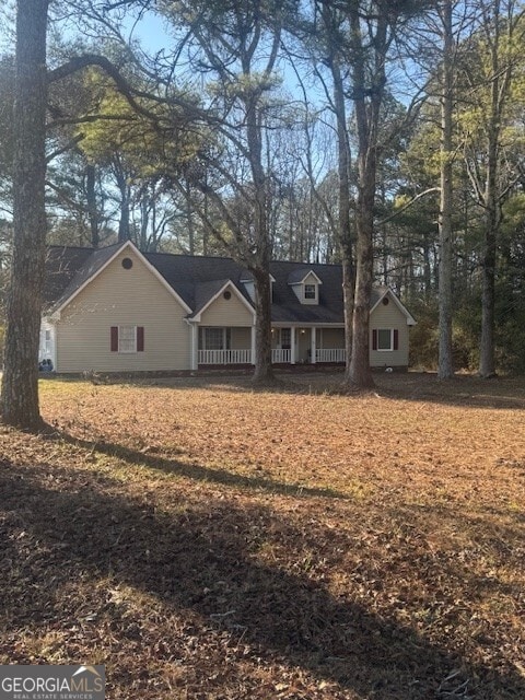 view of front of house featuring covered porch