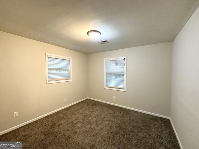 carpeted empty room featuring a wealth of natural light