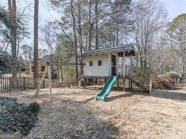 view of play area