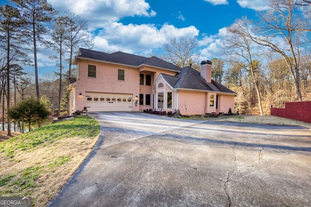 view of front of house featuring a garage