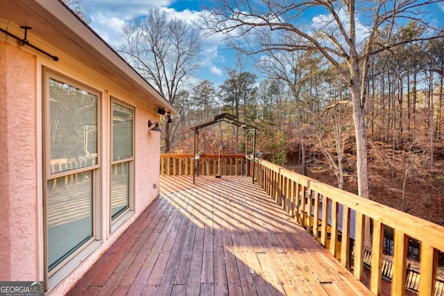 view of wooden terrace