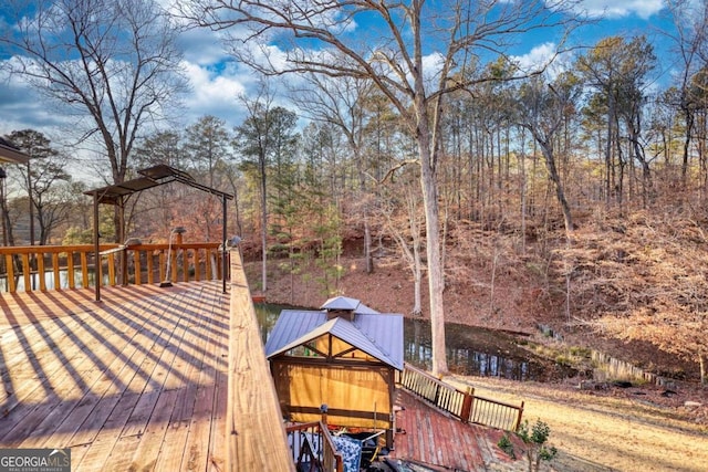 view of wooden deck