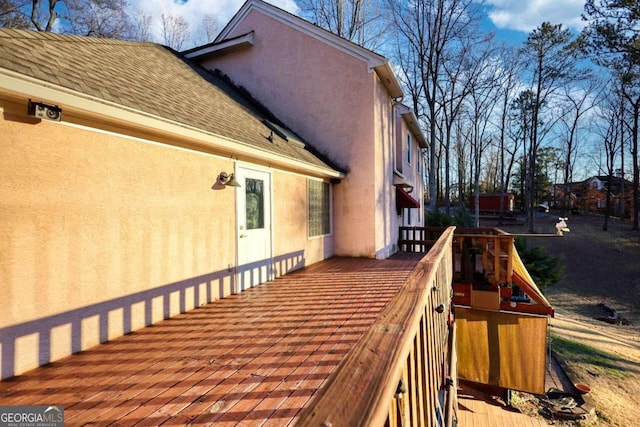 view of wooden deck