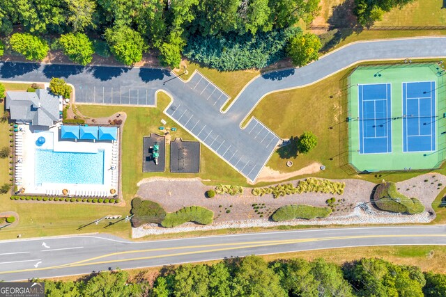 birds eye view of property