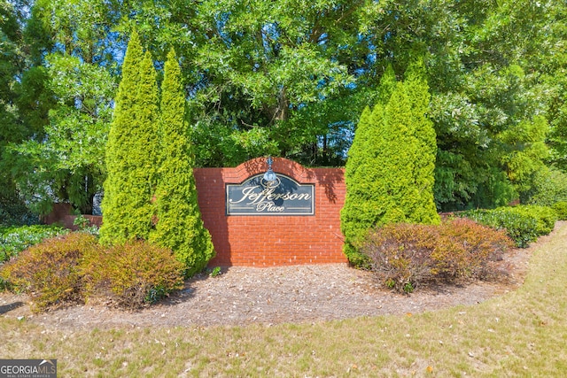 view of community sign