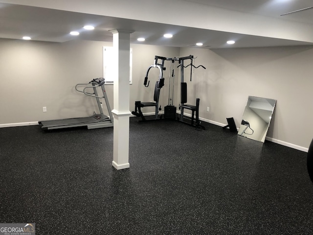 view of workout room