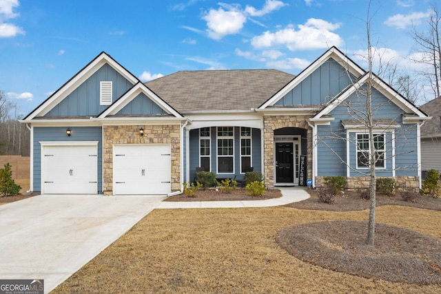 craftsman-style house with a garage