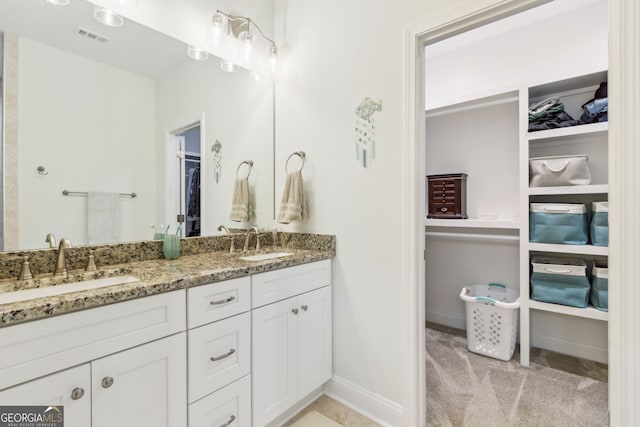 bathroom featuring vanity