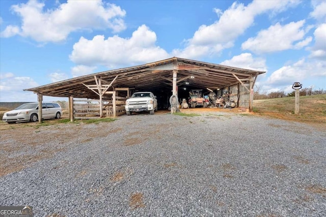 view of parking / parking lot