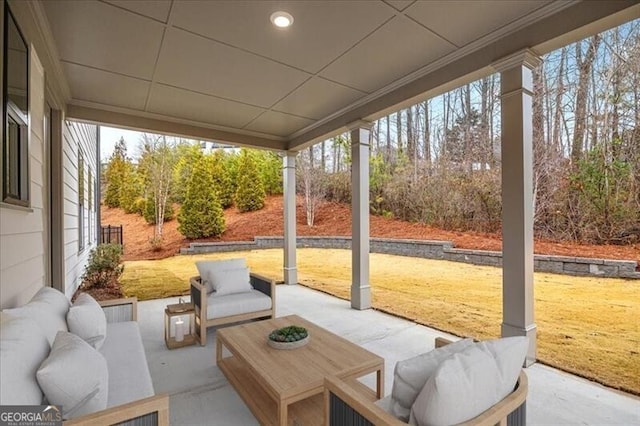 view of sunroom