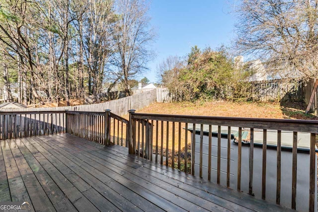 view of wooden deck