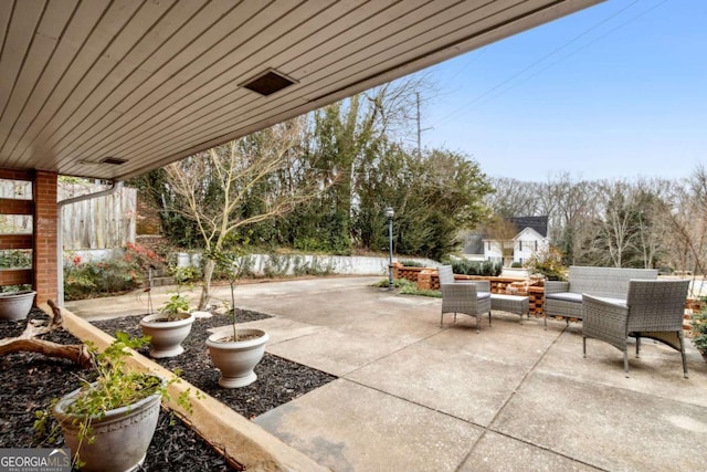 view of patio / terrace with outdoor lounge area