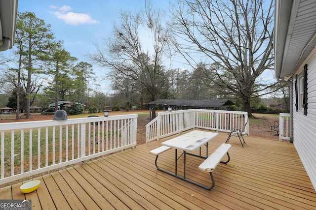 view of wooden terrace