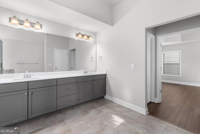 bathroom with vanity