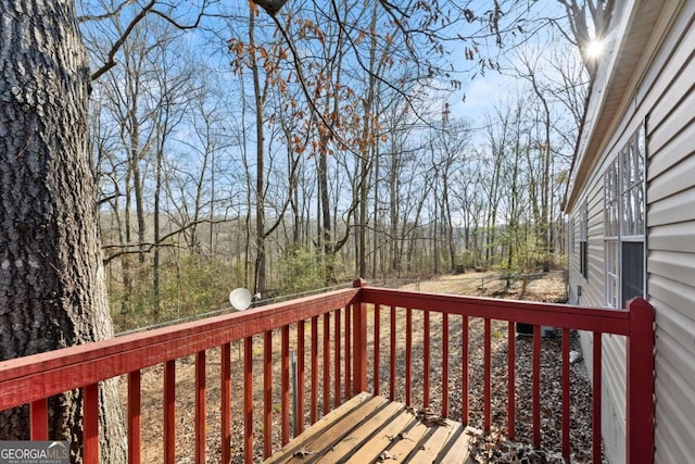 view of wooden terrace