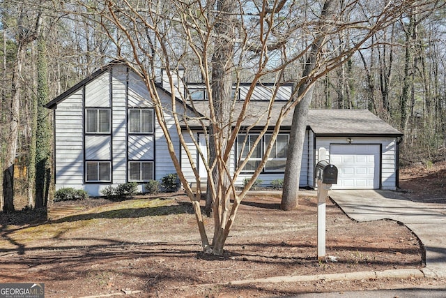 view of front of home featuring a garage