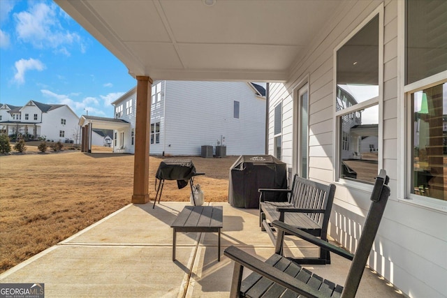 view of patio featuring cooling unit