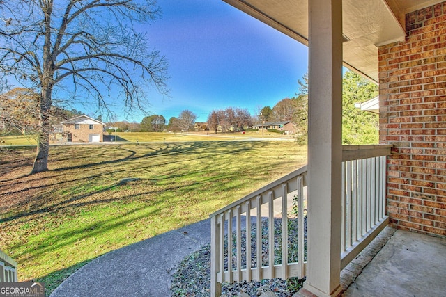 balcony with covered porch