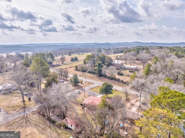 bird's eye view featuring a mountain view