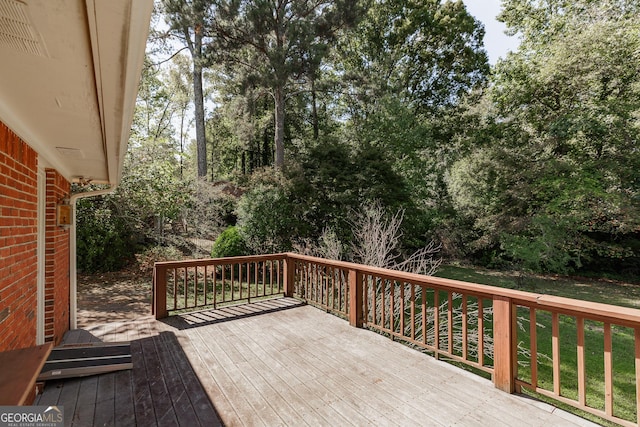 view of wooden deck