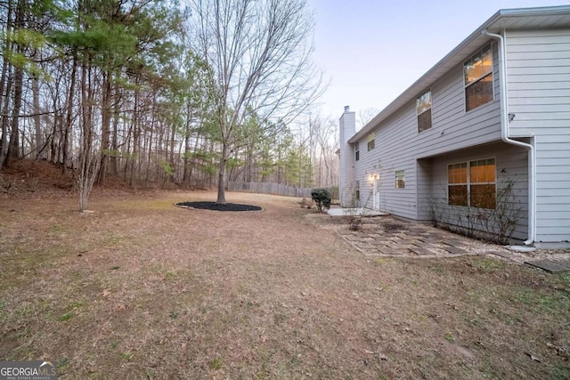 view of yard with a patio