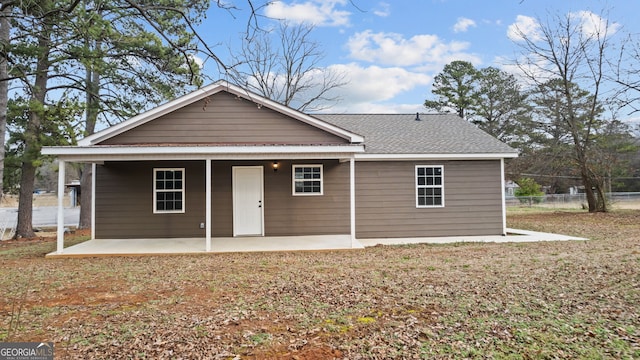 back of house featuring a patio