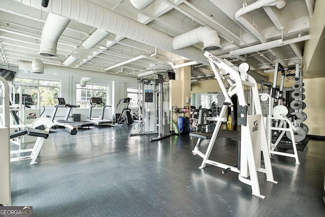 view of exercise room