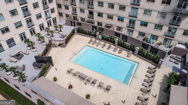 view of pool with a patio area