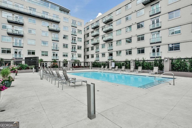 view of pool with a patio area