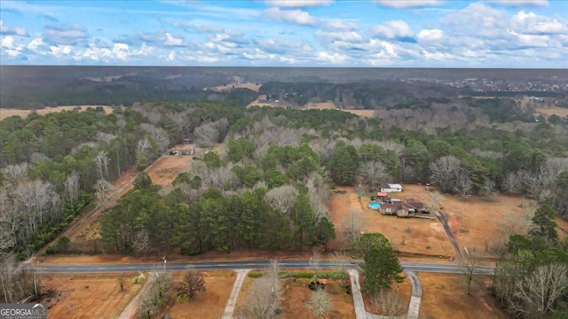 aerial view with a rural view