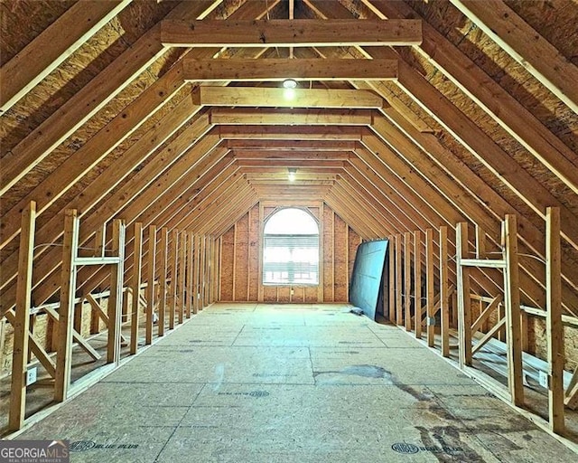 view of attic