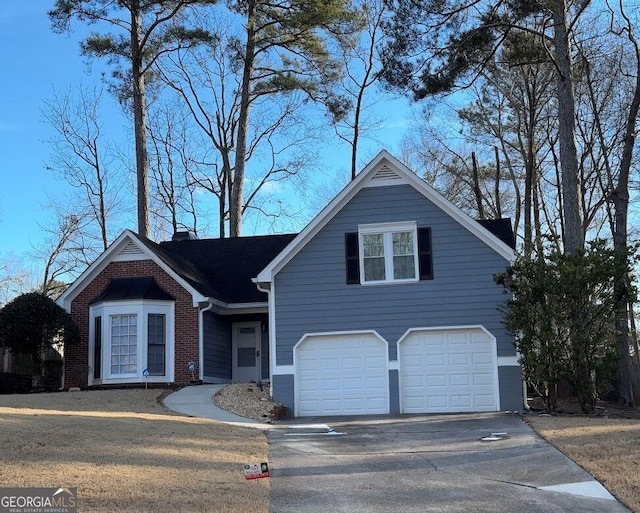 view of front of home featuring a garage