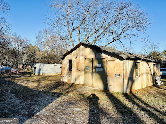 view of outdoor structure