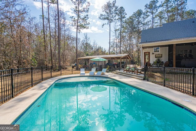 view of pool with a patio area