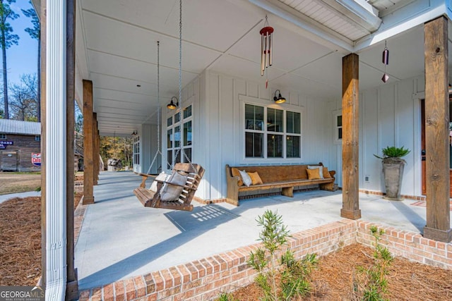 view of patio / terrace featuring an outdoor living space