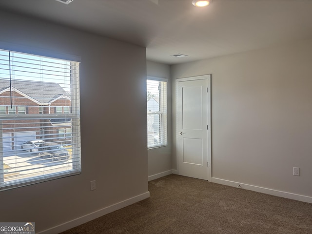 view of carpeted empty room