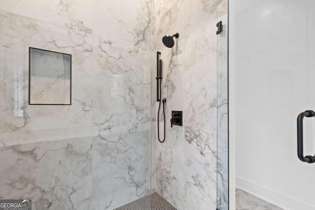 bathroom with an enclosed shower