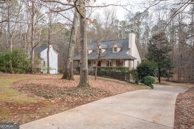 view of front of house featuring covered porch