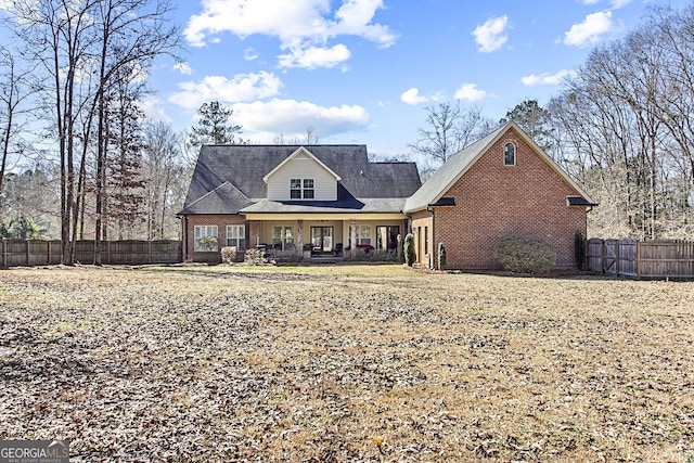 view of front of house with covered porch