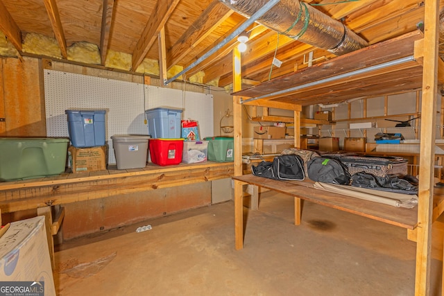 view of storage room