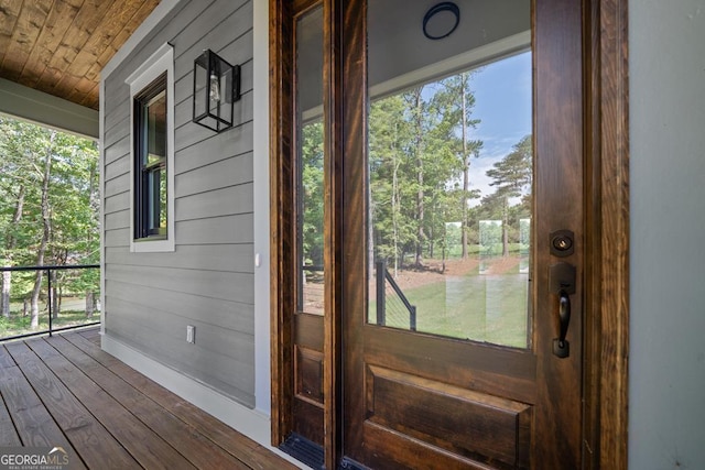 view of doorway to property