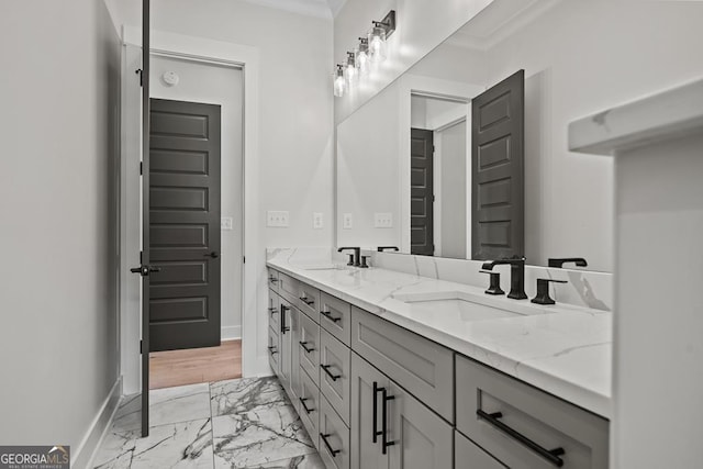 bathroom with vanity