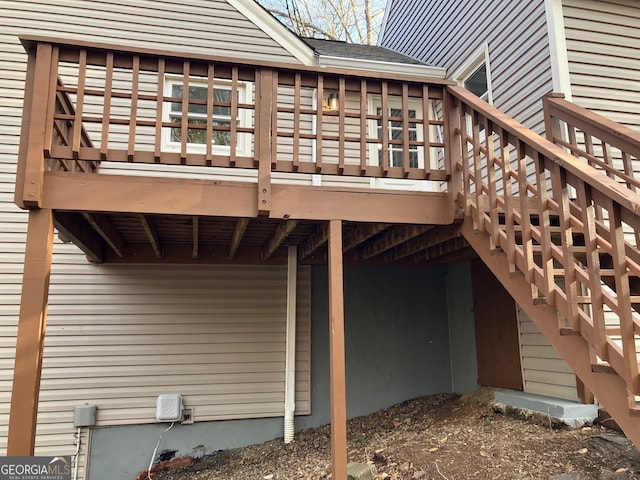 exterior space with a wooden deck