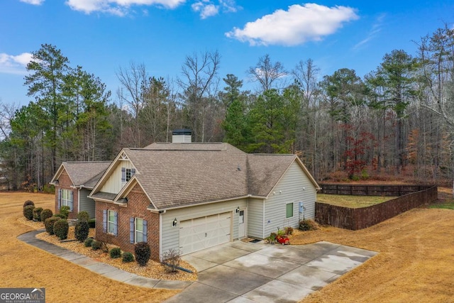 view of front of home featuring a garage