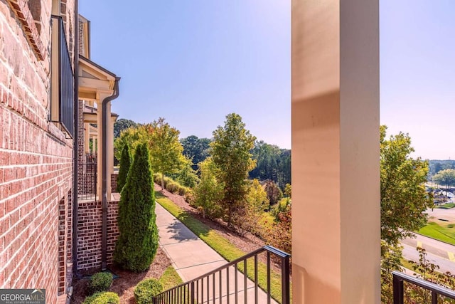 view of balcony