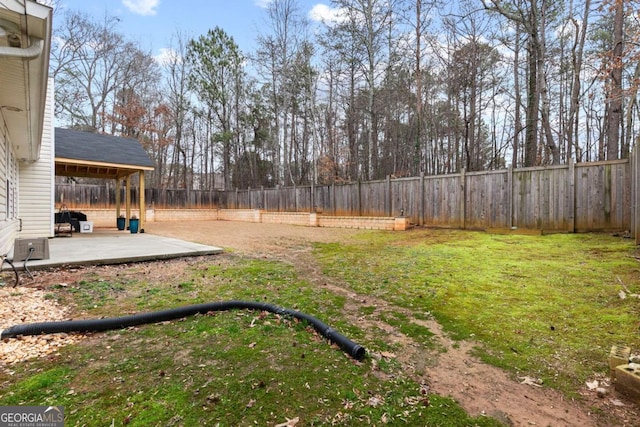 view of yard featuring a patio