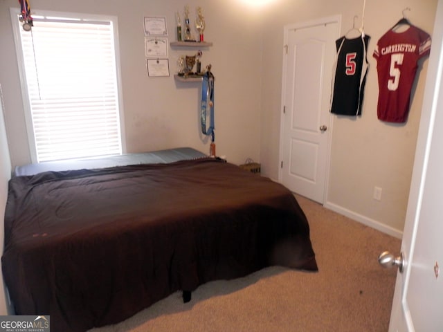 bedroom with carpet floors